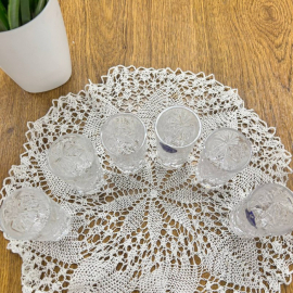 Набор стопок из хрусталя Гусевской ХЗ, рисунок от формы, этикетки. Цена за 6шт. Картинка 4